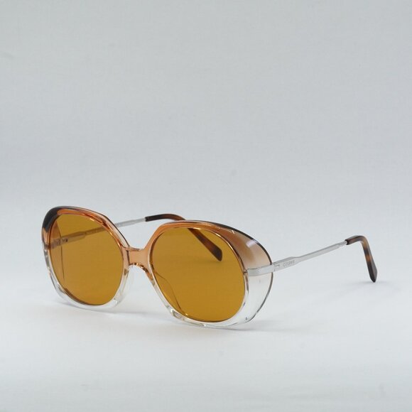 🕶️ New Celine CL40036U 50E Sunglasses - Transparent Brown Frame, Brown Lenses - Picture 1 of 10